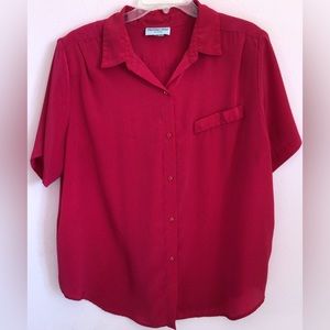 Vintage Heritage pools pink button down dress with shoulder pads